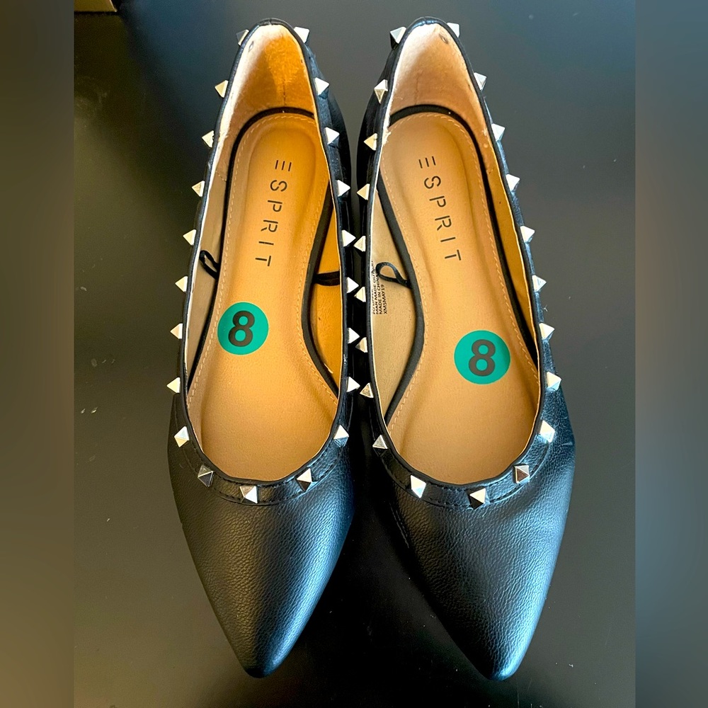 Black Studded ESPIRT Flats